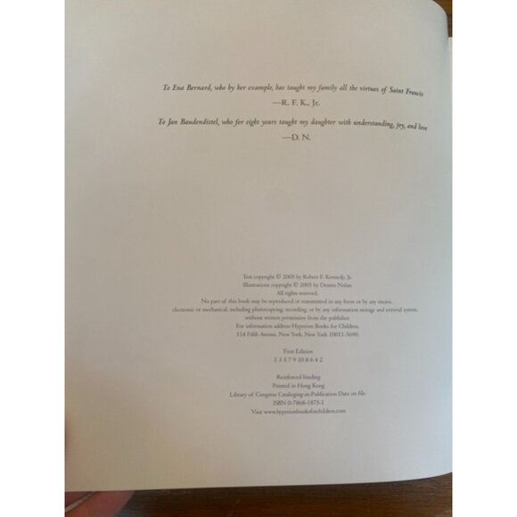 Robert F. Kennedy Jr. Saint Francis Of Assisi Book Illustrated By Dennis Nolan - Picture 4 of 5